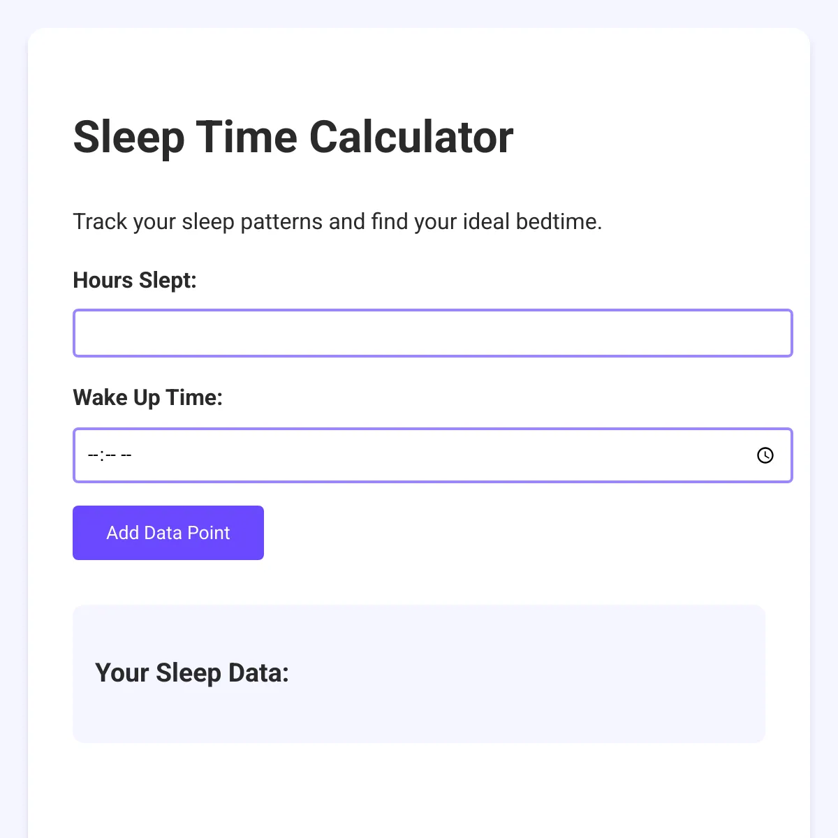 SleepyTime Calculator