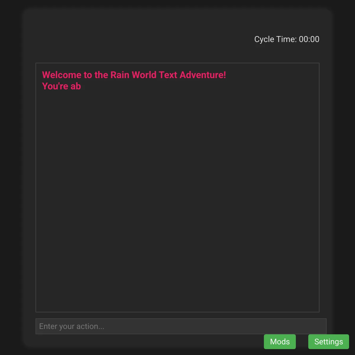 the project is loading