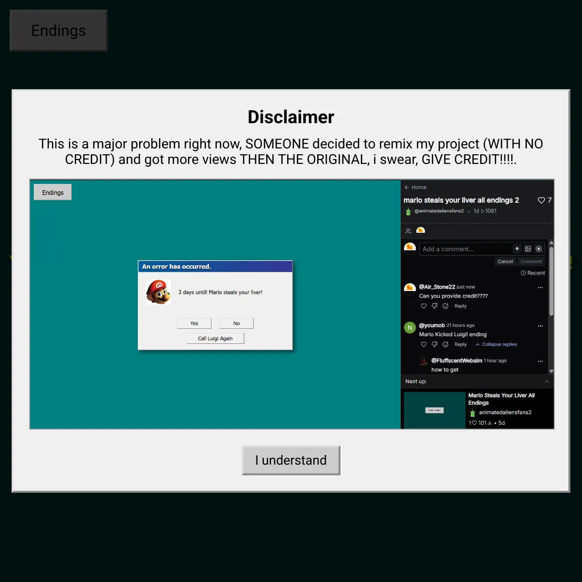 the project is loading