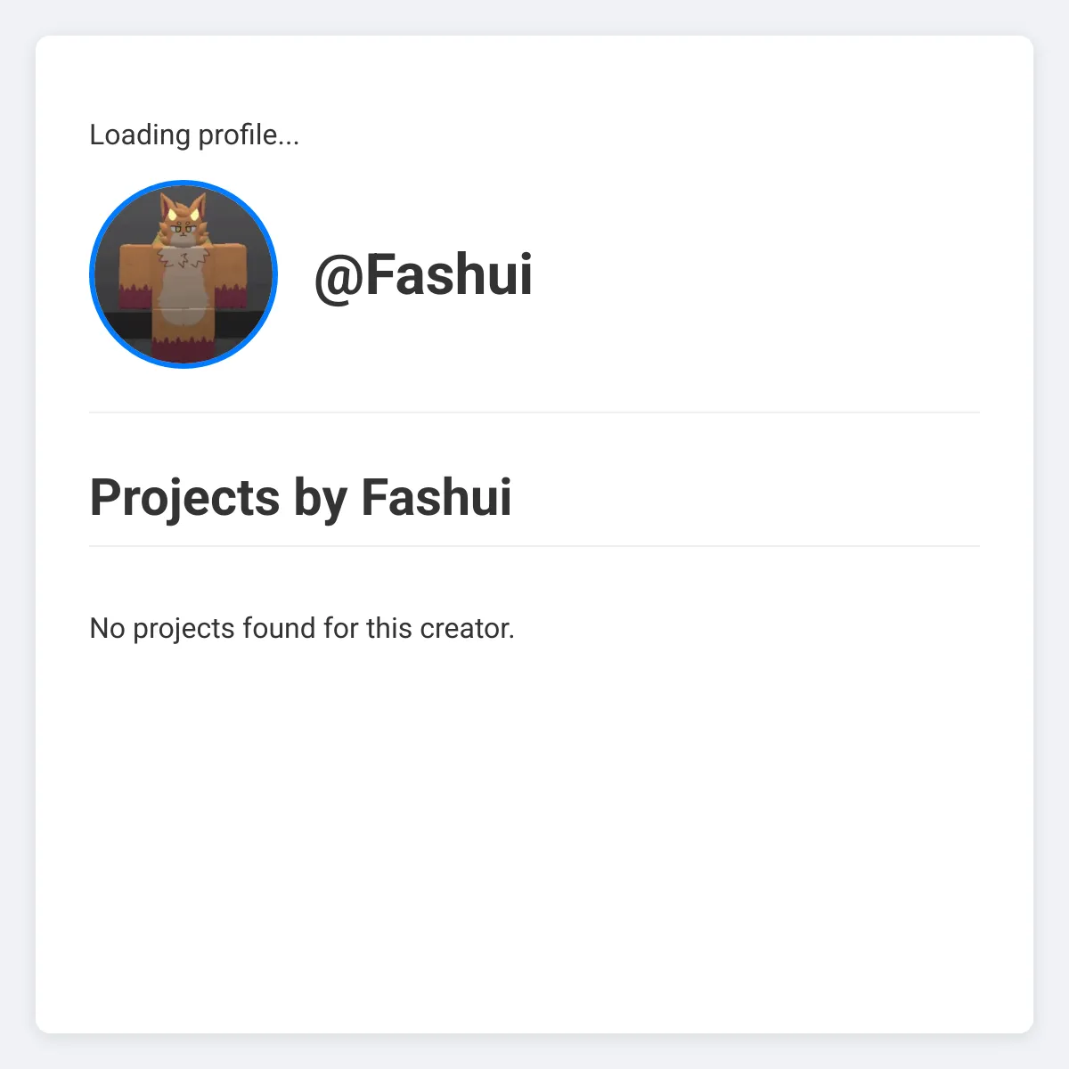 the project is loading