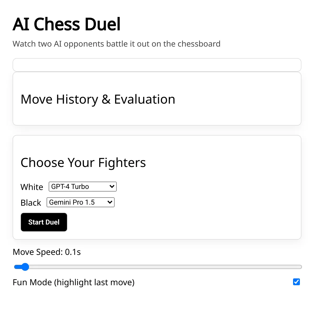 AI Chess Duel