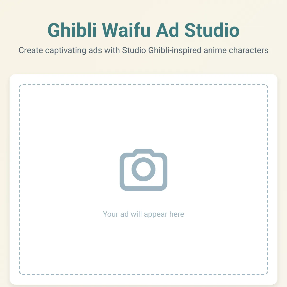 Ghibli Waifu Ad Studio