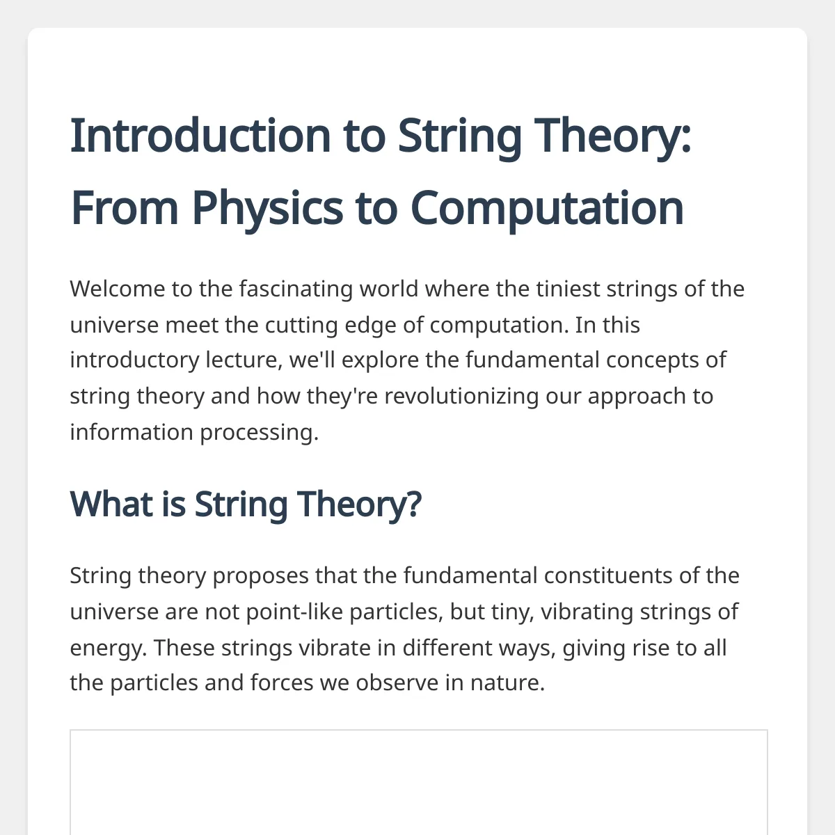 the project is loading