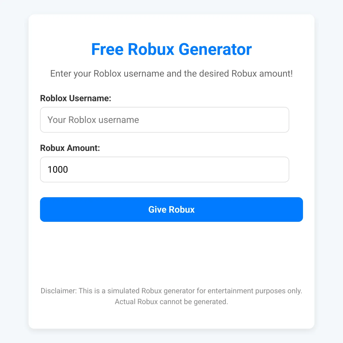 FreeRobuxAmount.com - Robux Generator
