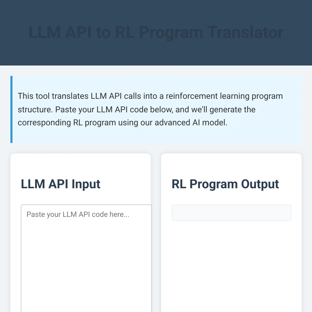 LLM API to RL Program Translator