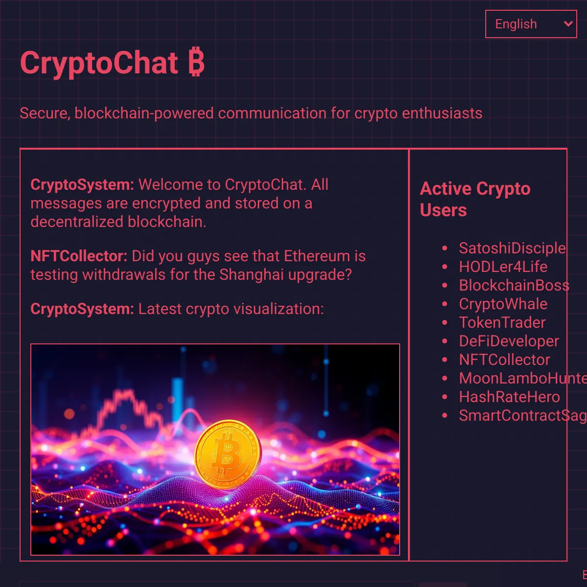 CryptoChat - Secure Communication for Blockchain Enthusiasts