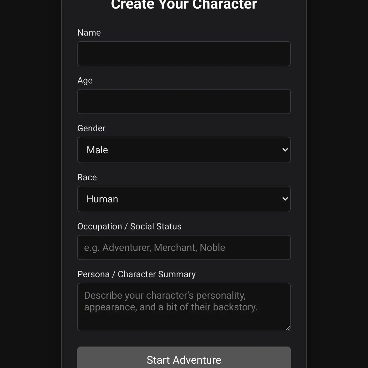 Fantasy RPG Chat