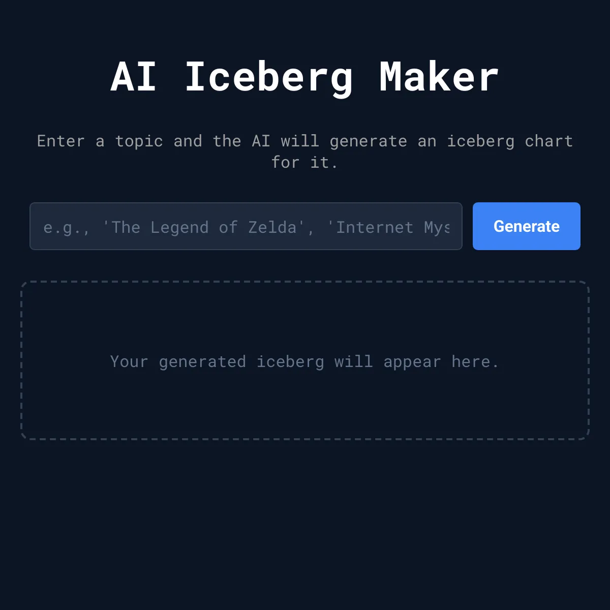 AI Iceberg Maker