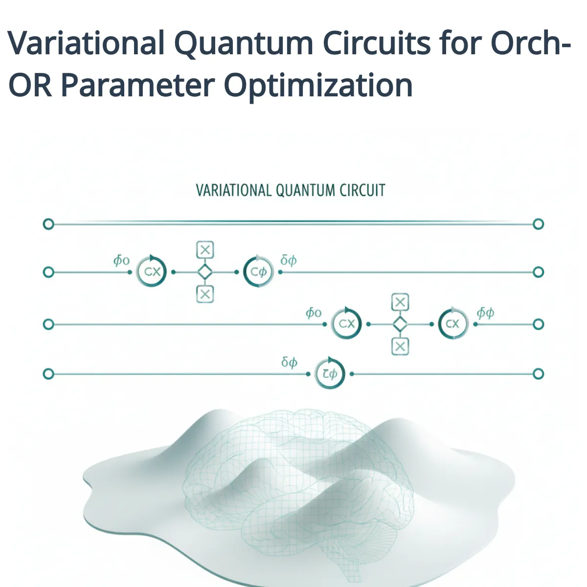 Variational Quantum Circuits for Orch-OR Parameter Optimization
