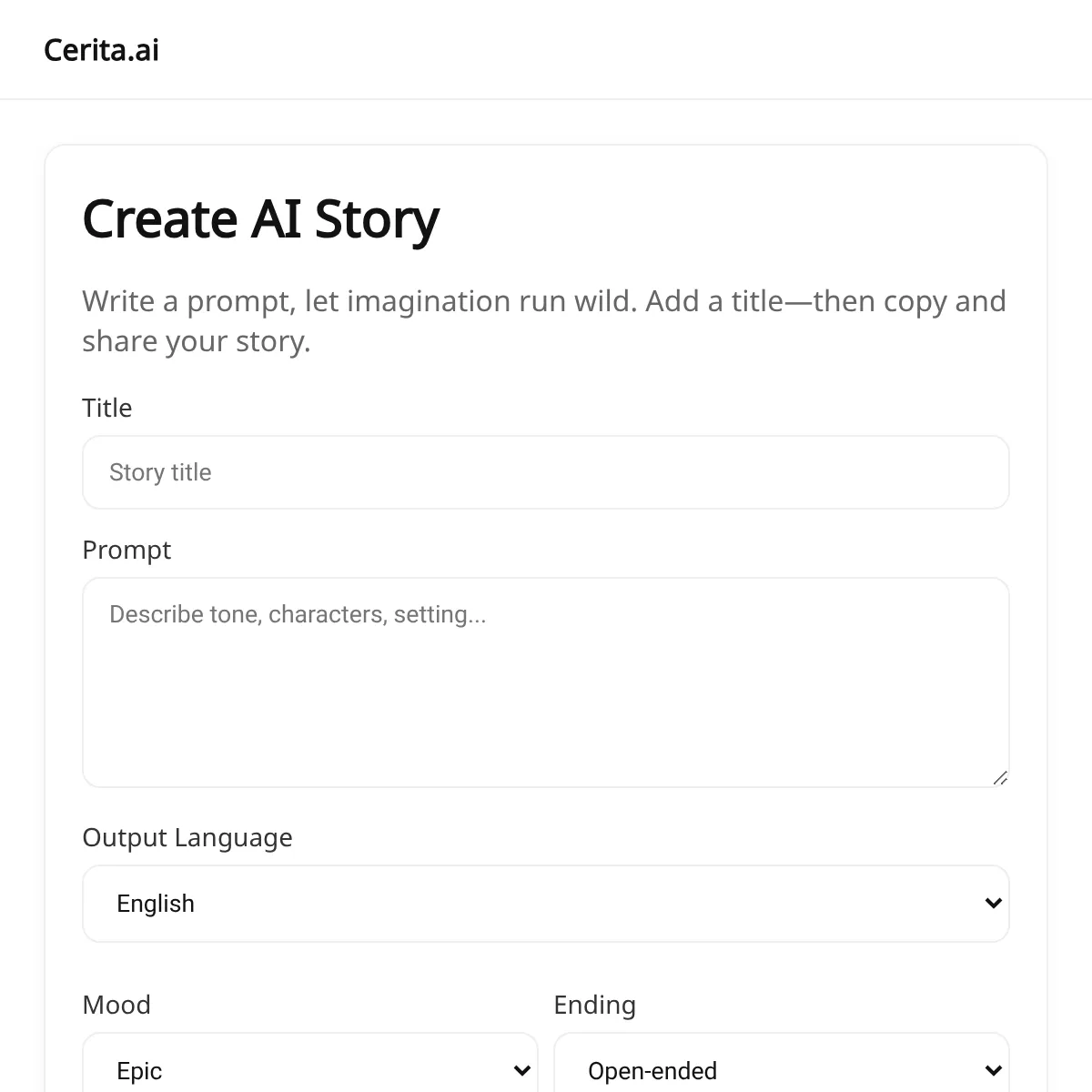 Make Your Story With AI