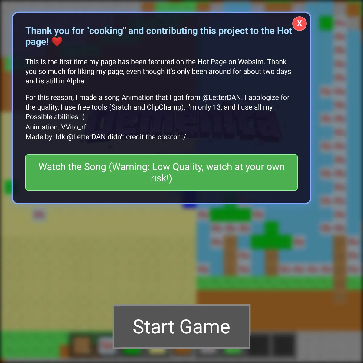 the project is loading