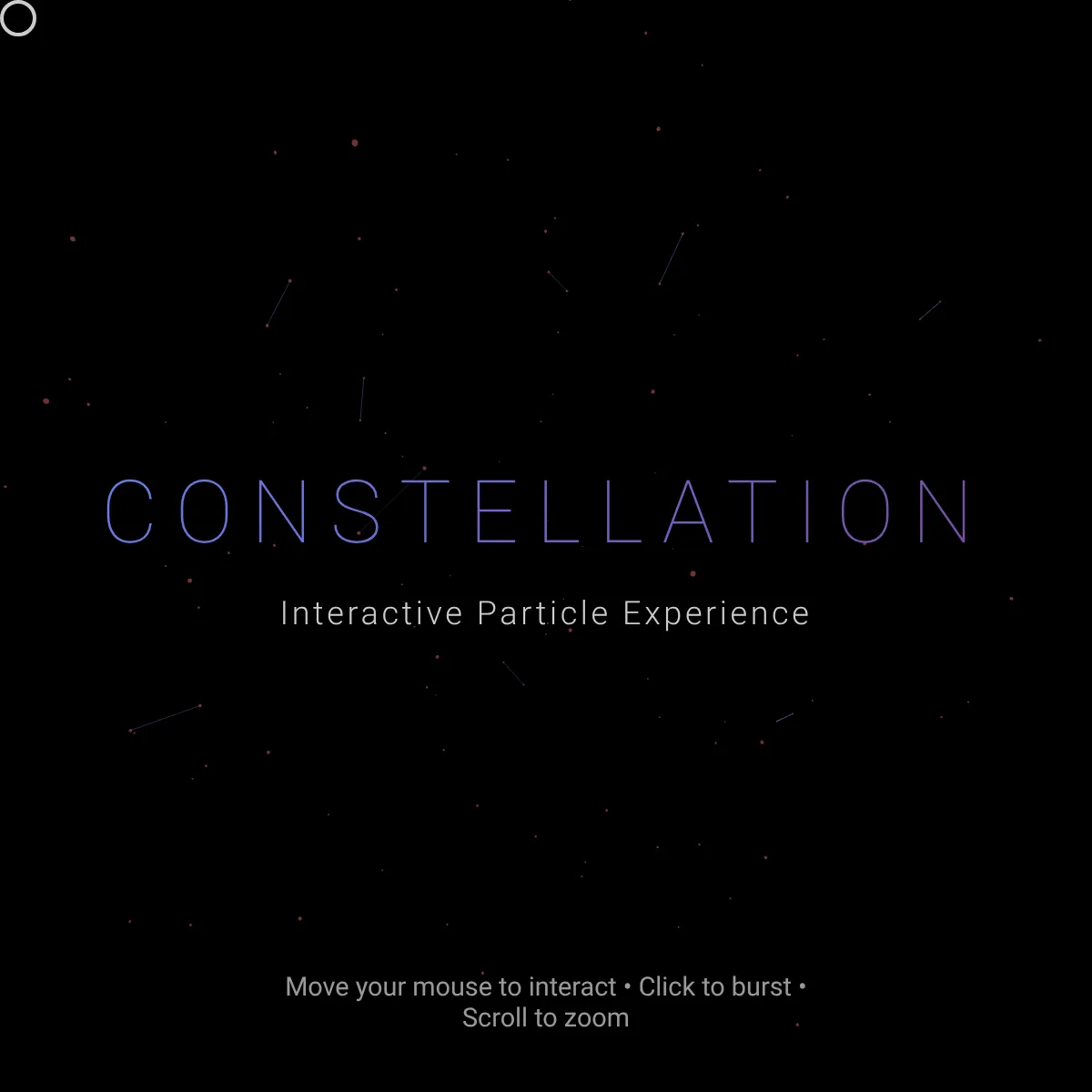 Constellation - Interactive Particle Experience