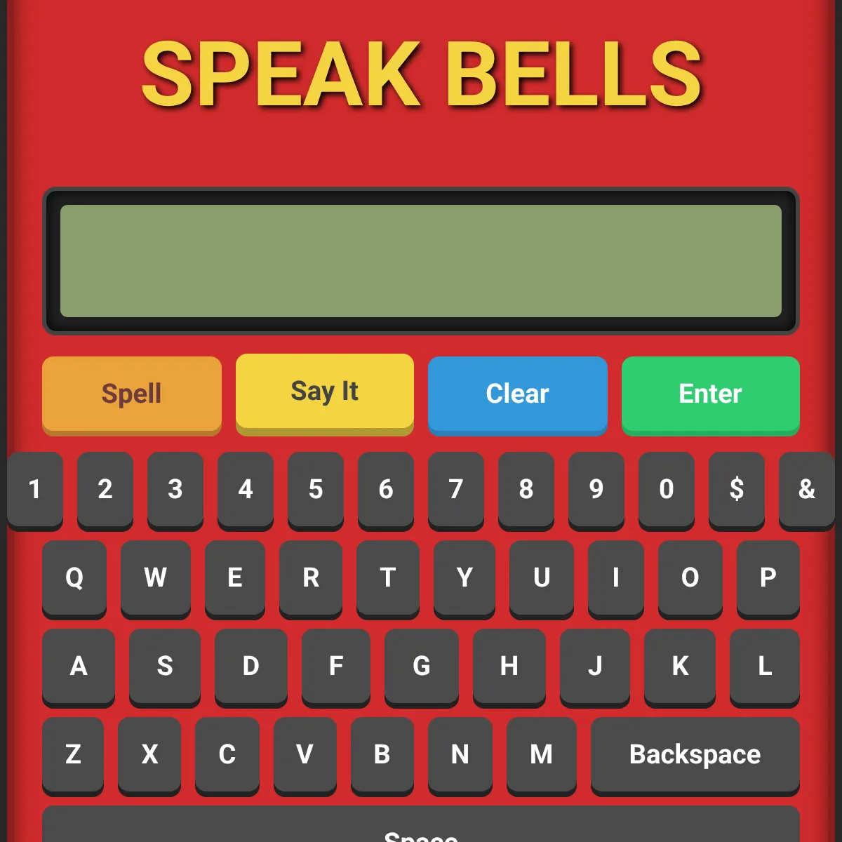 Speak Bells with keyboard support