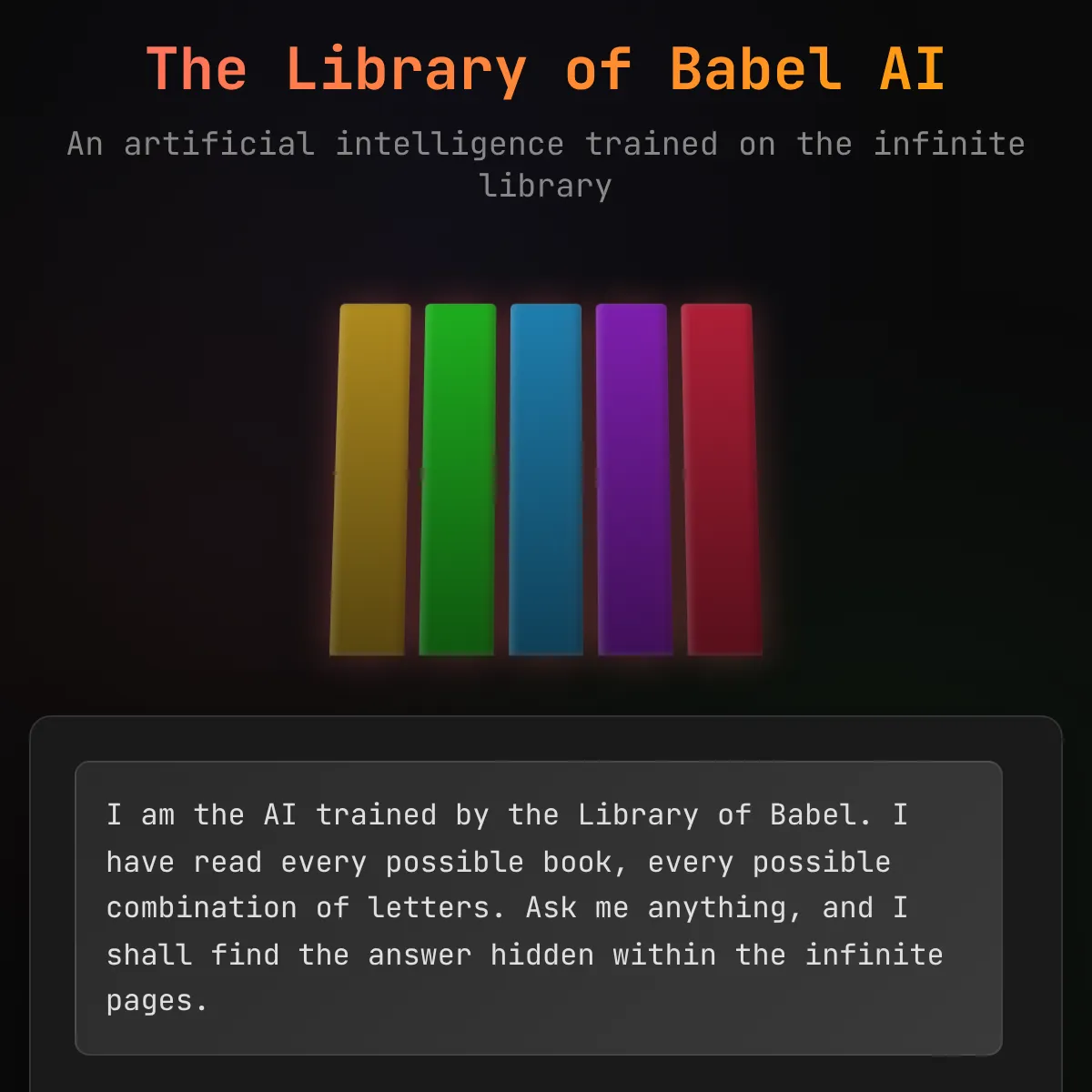 The Library of Babel AI