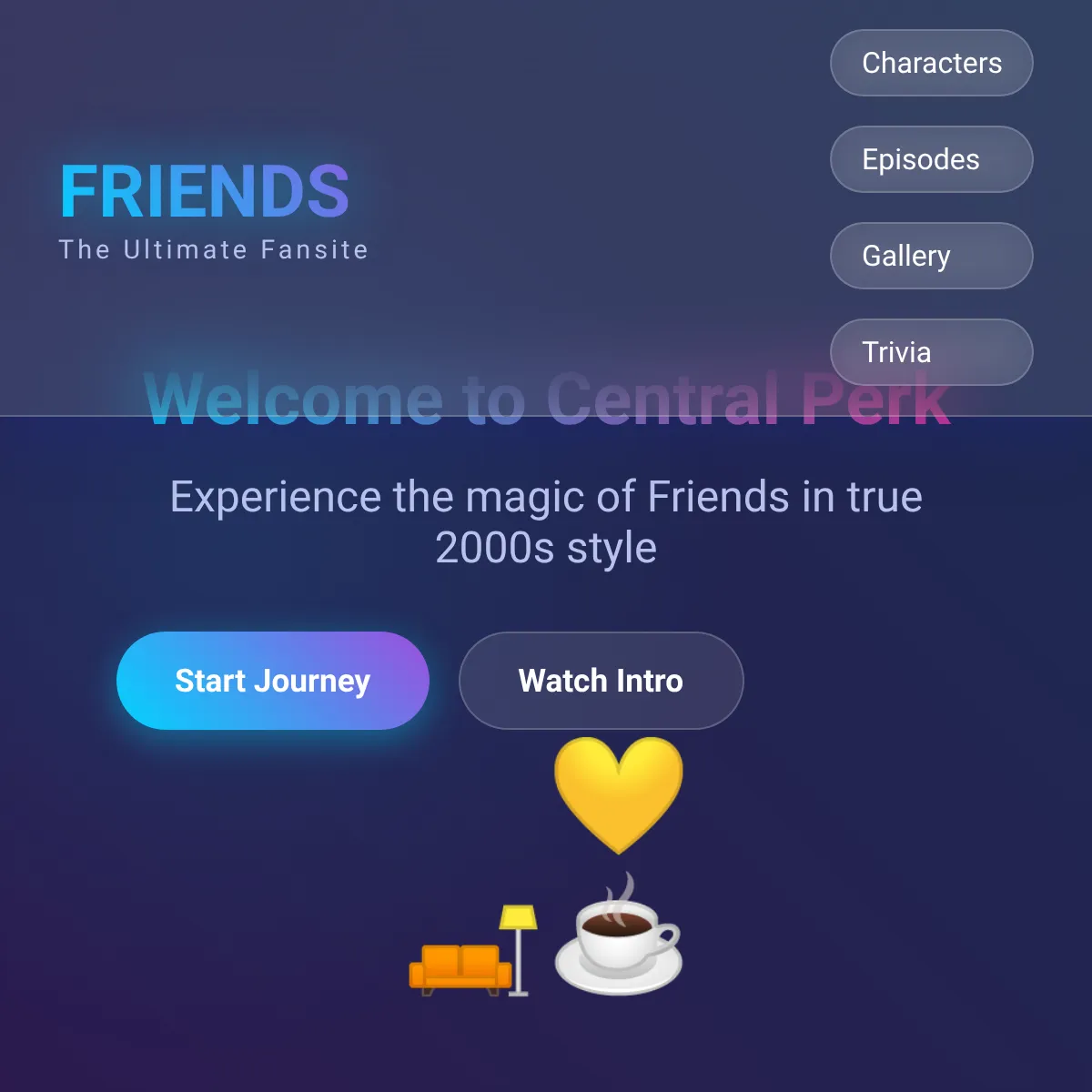 Friends Fansite - Frutiger Aero Edition