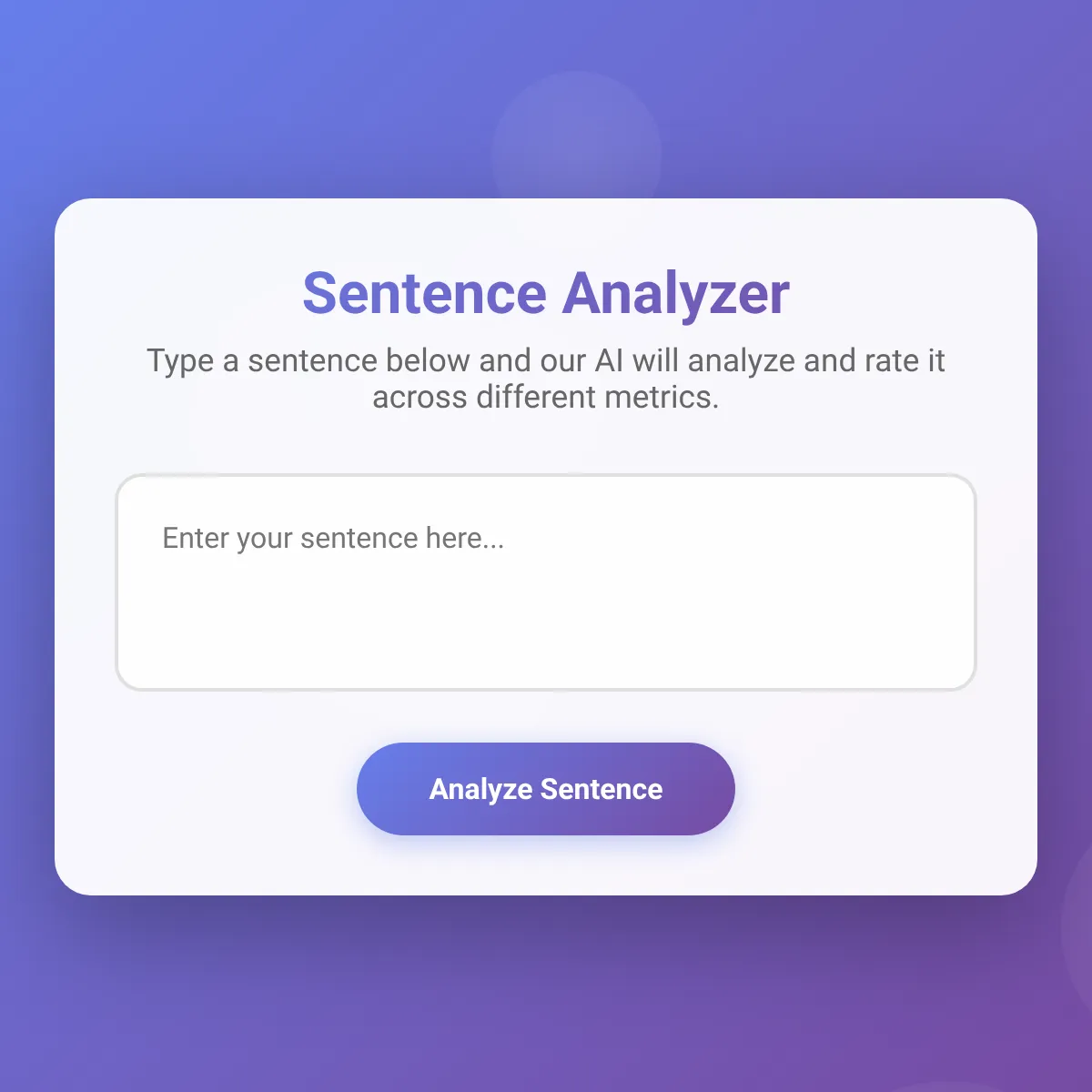 Sentence Analyzer