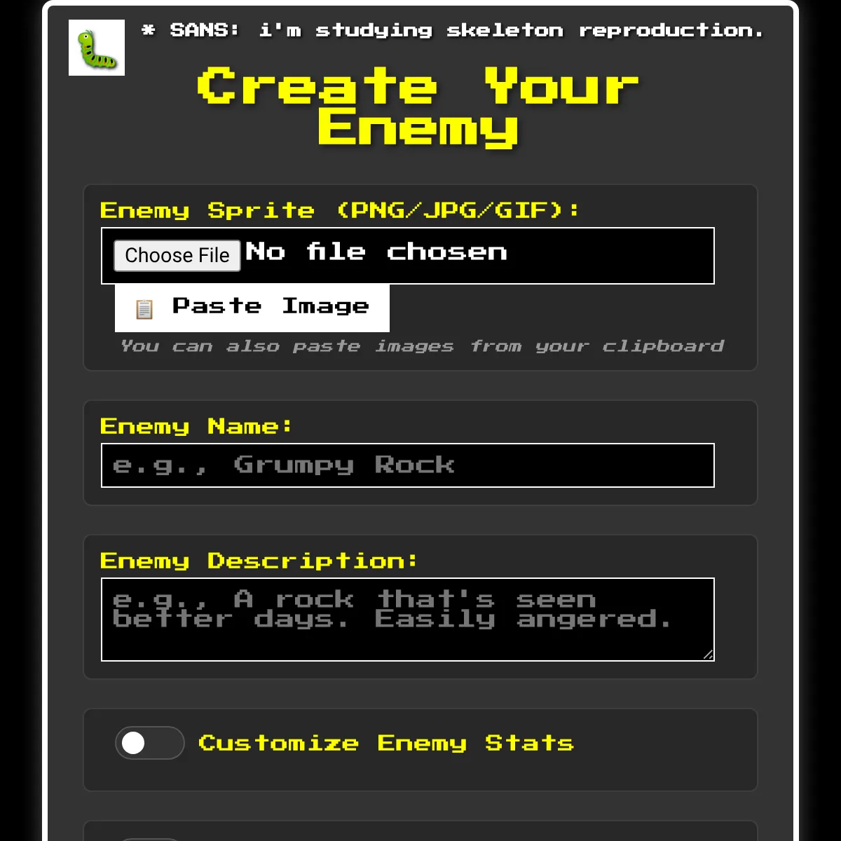 the project is loading