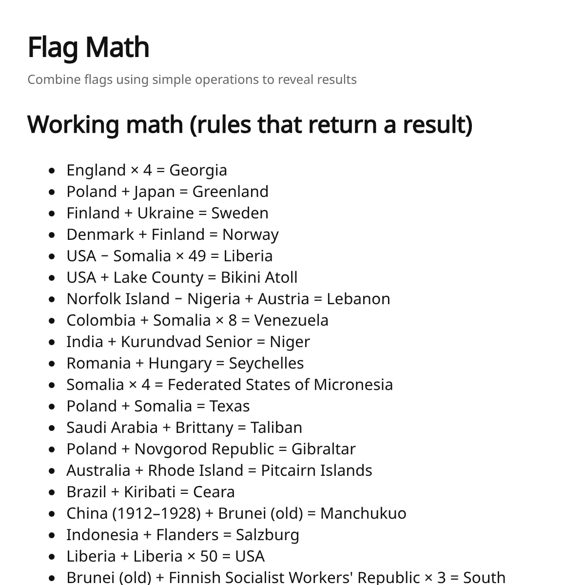 Flag Math - Websim Play