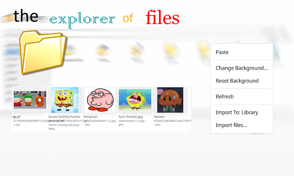 the explorer of files