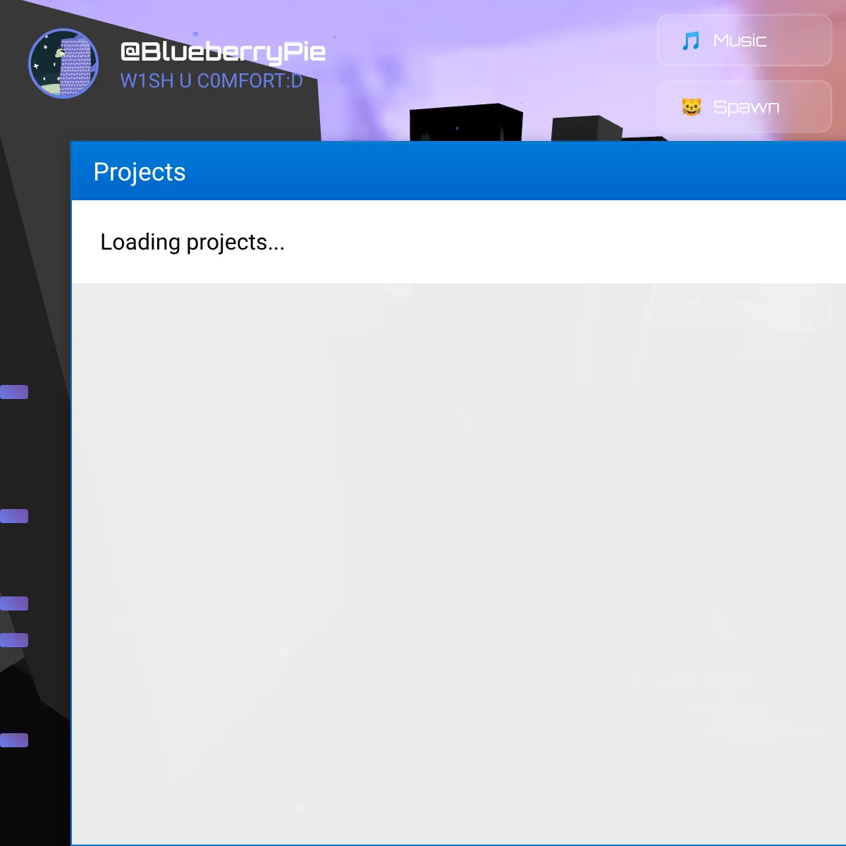 the project is loading