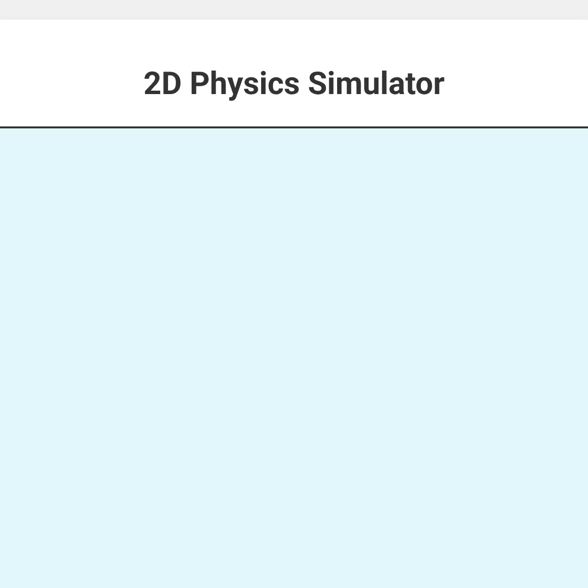 Simple 2D Physics Simulator