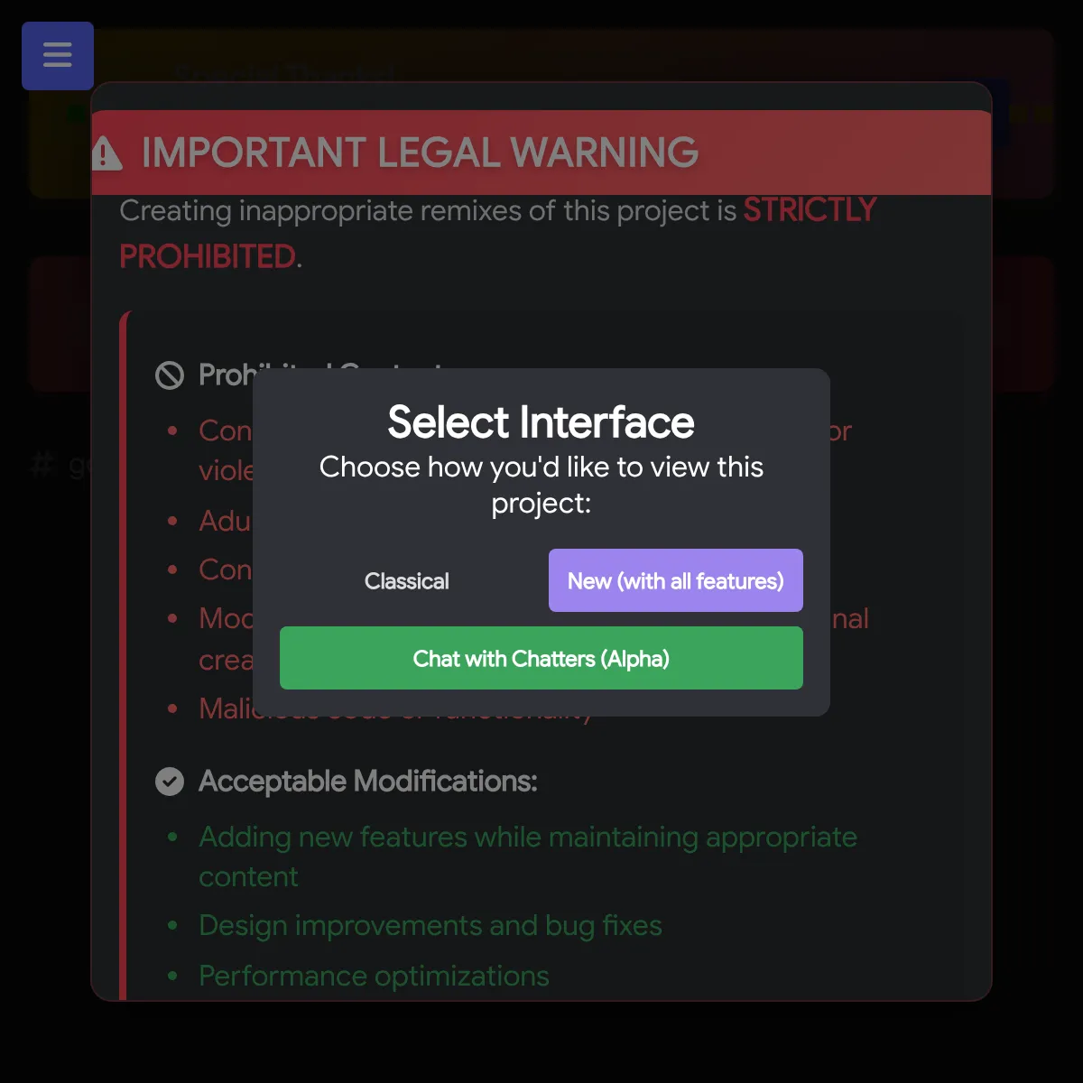 the project is loading
