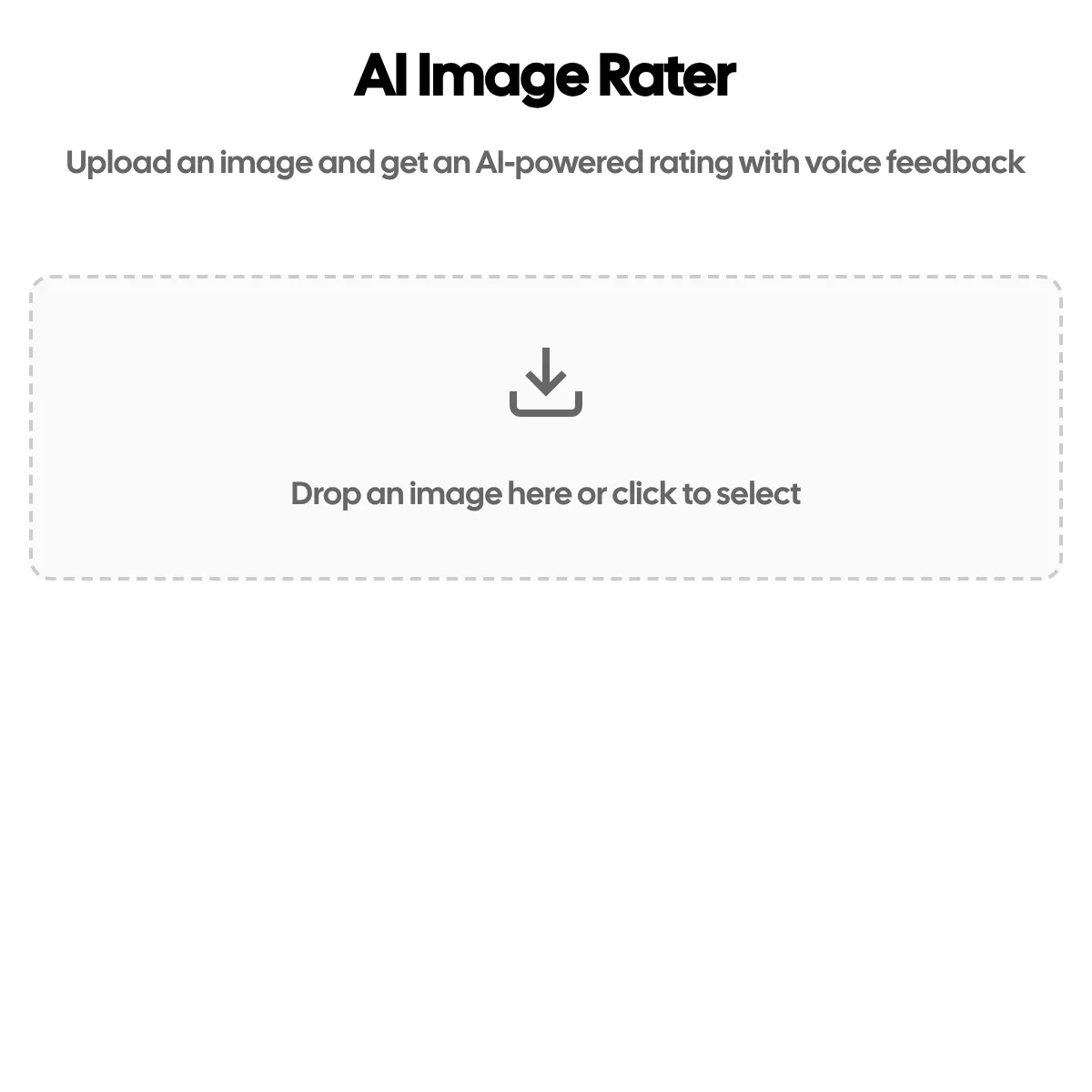 AI Image Rater with TTS