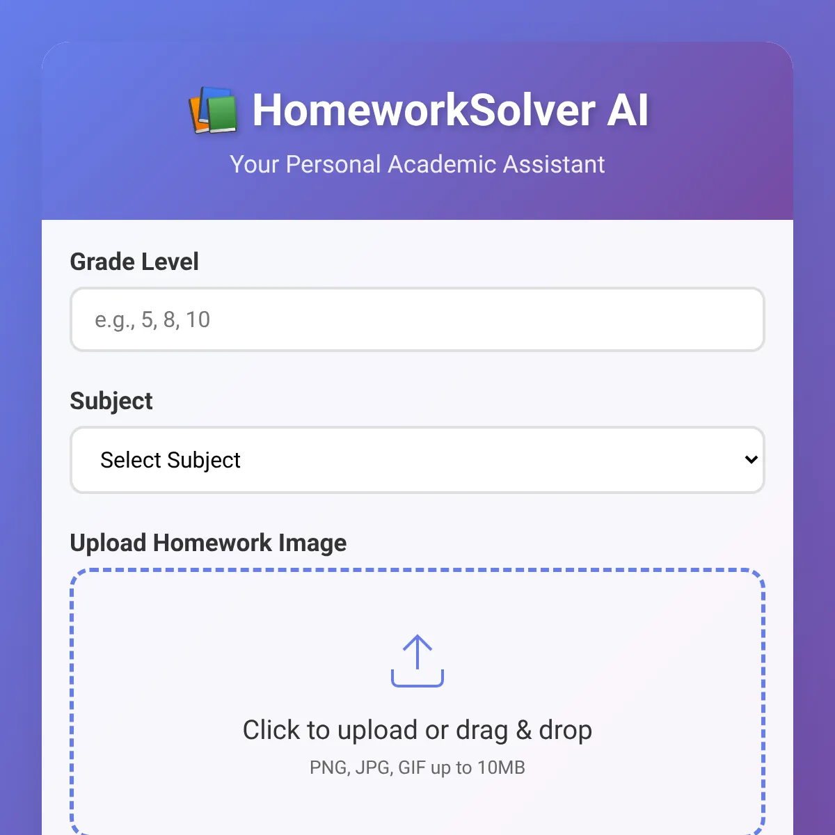 HomeworkSolver AI - Your Academic Assistant