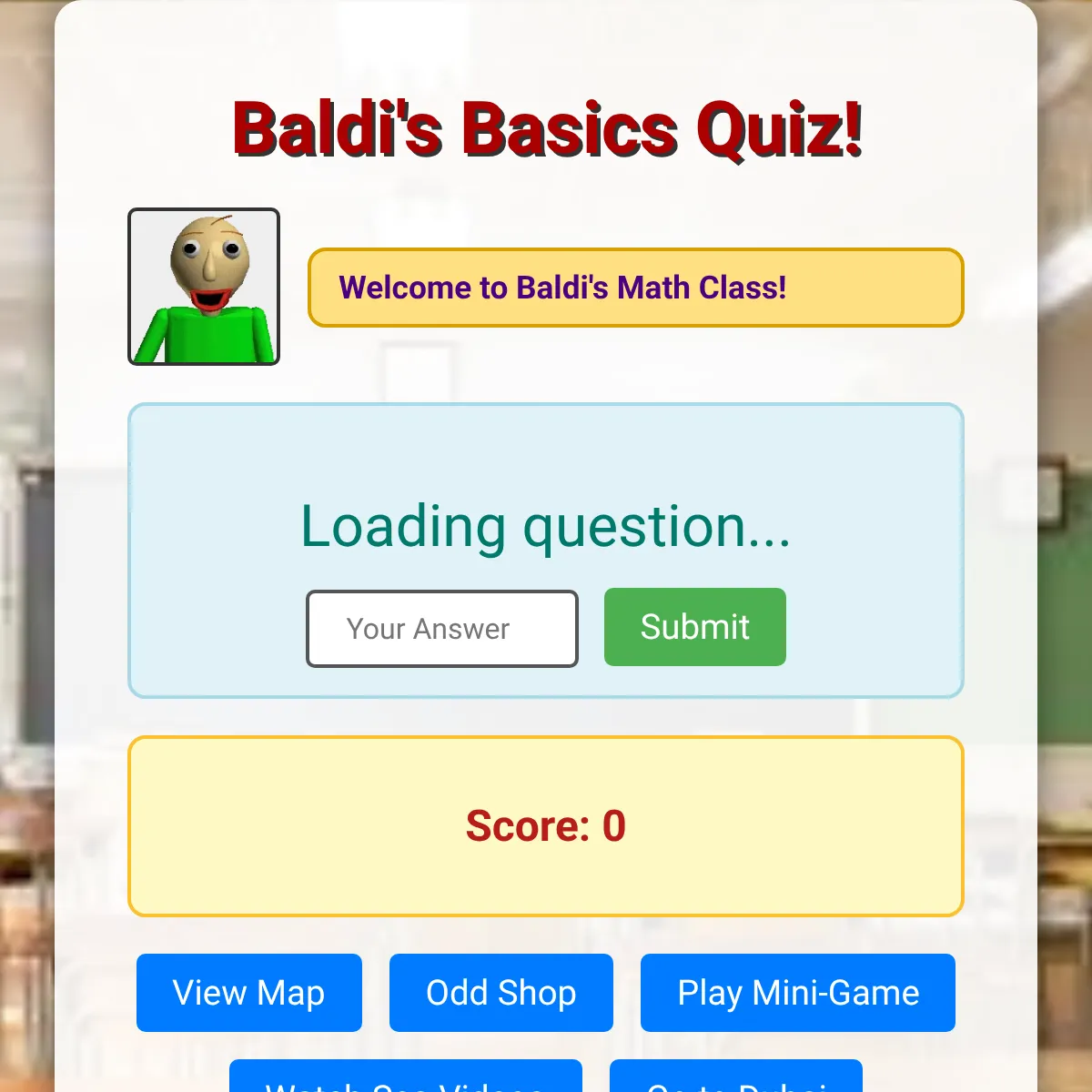 Baldi's Basics Quiz