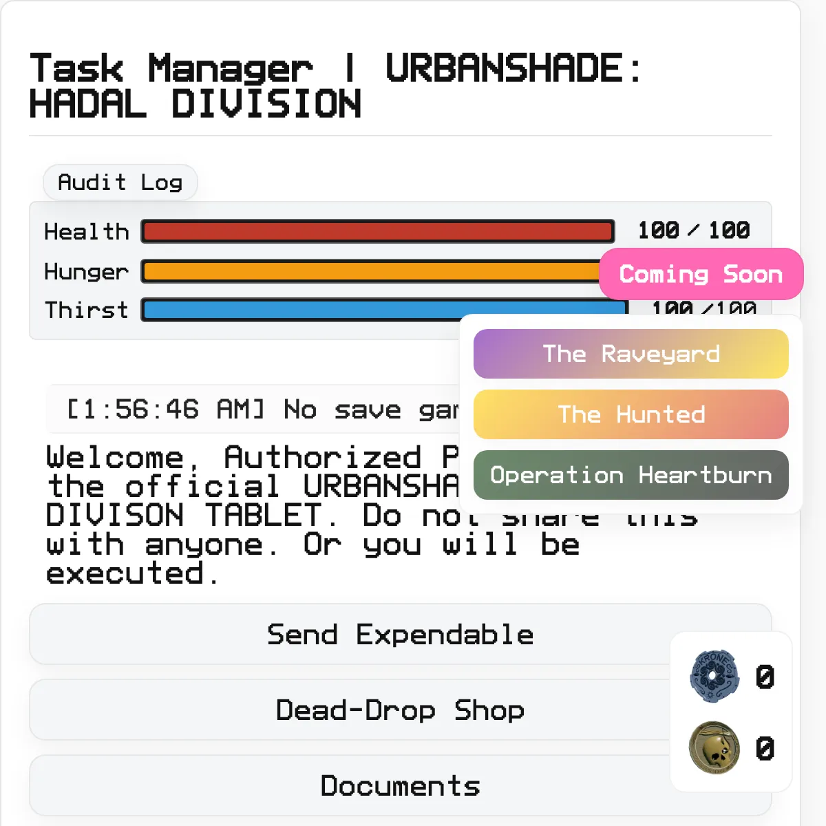 Urbanshade: Task Manager