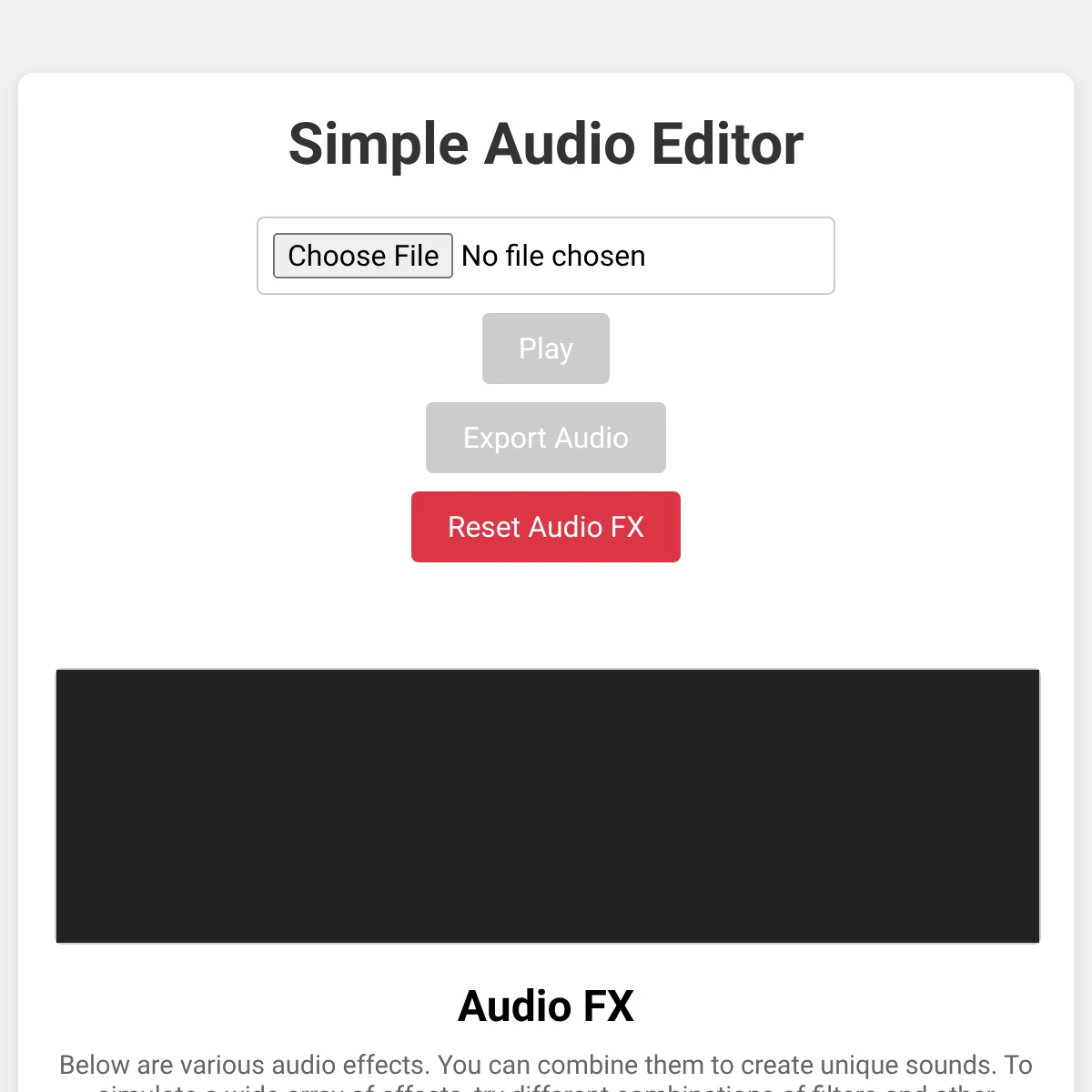 Websim Simple Audio Editor