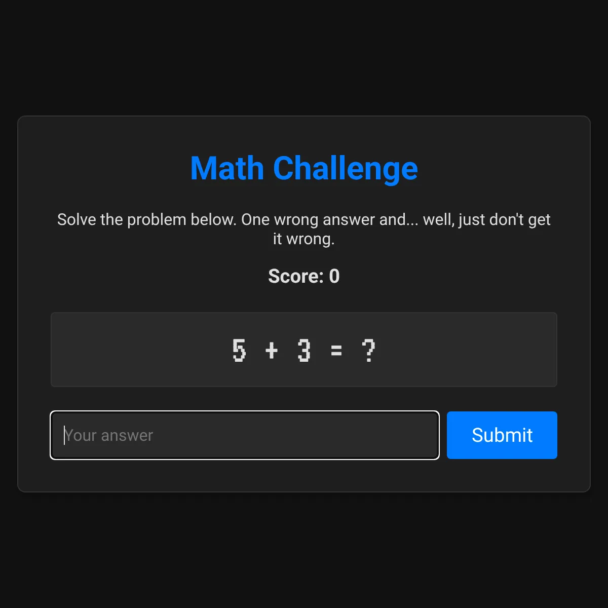 Math Challenge