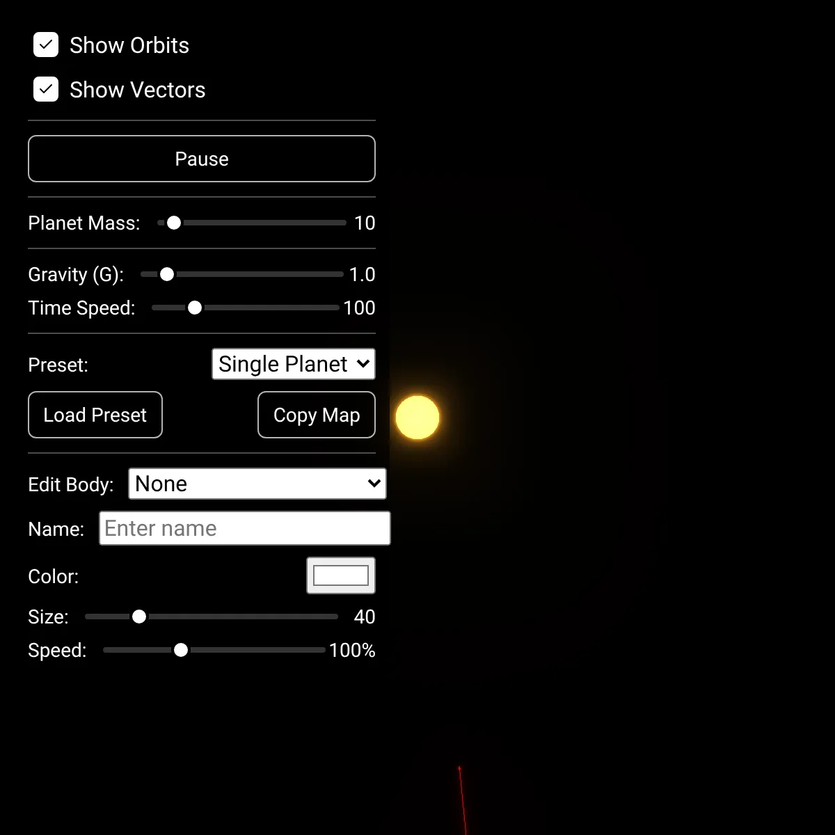 Orbital Physics Simulator