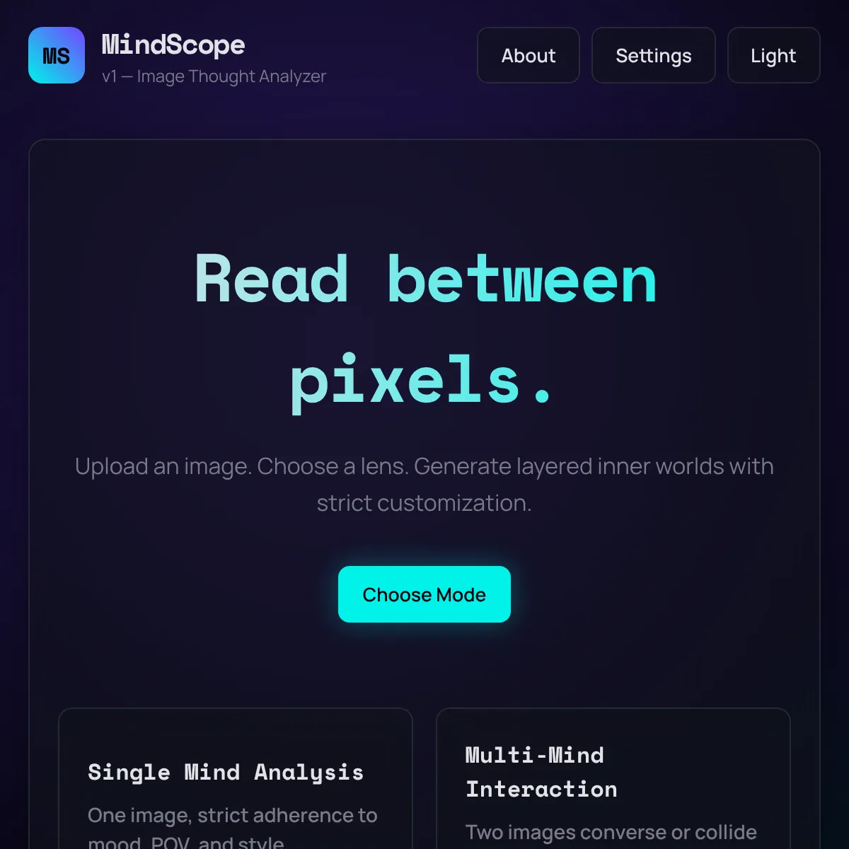 MindScope v1 — Image Thought Analyzer