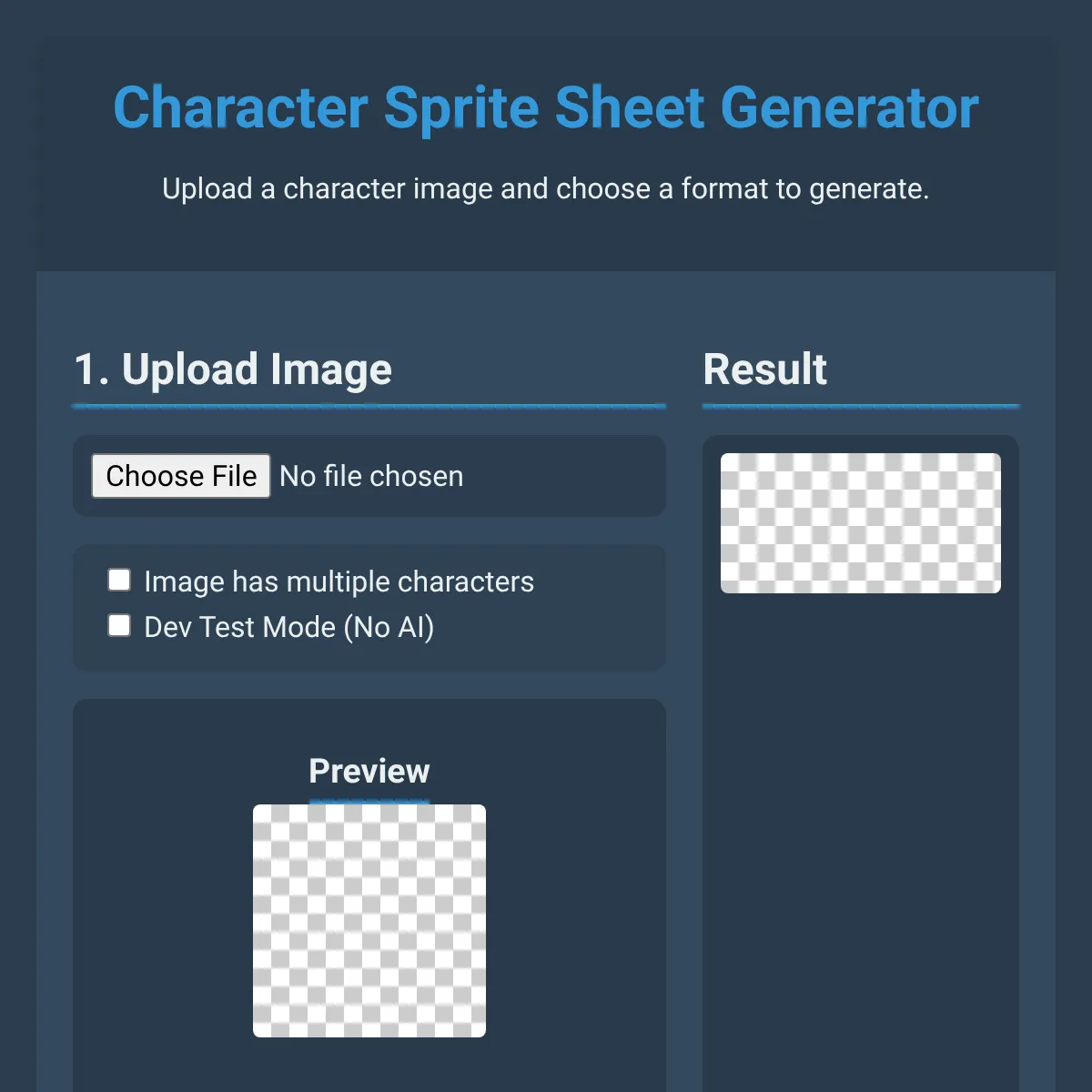 Character Sprite Sheet Generator