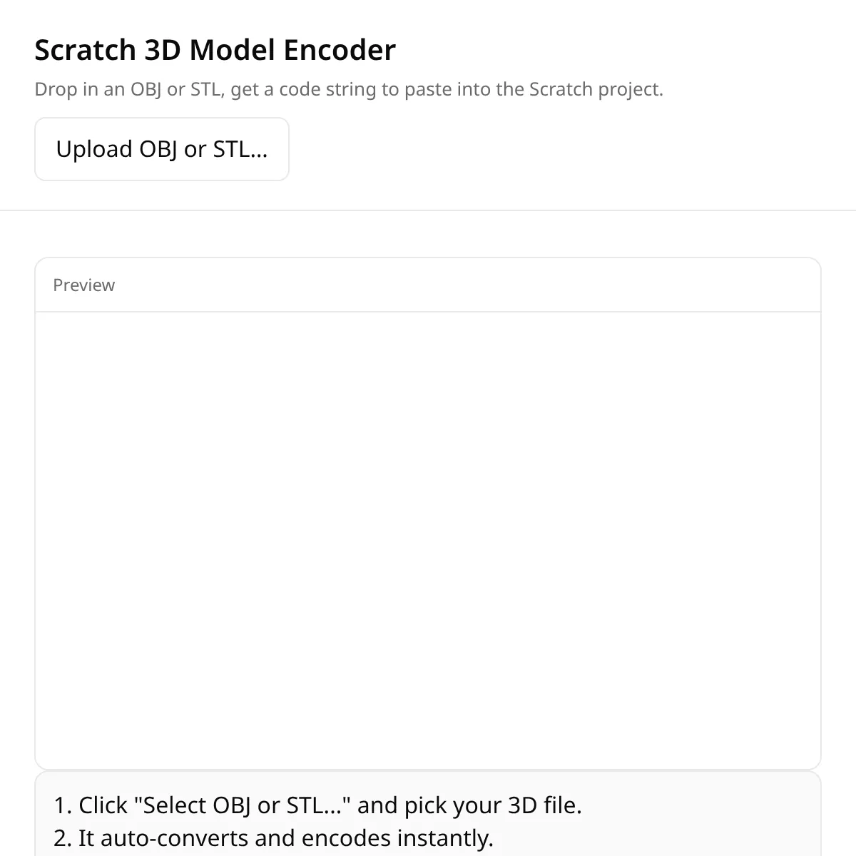 3D Model Viewer OBJ to Code