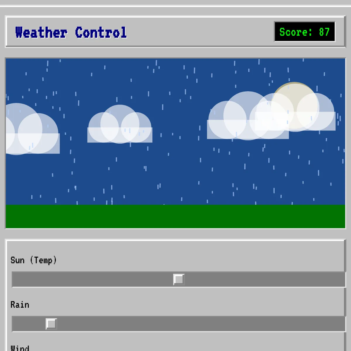Weather Control Game