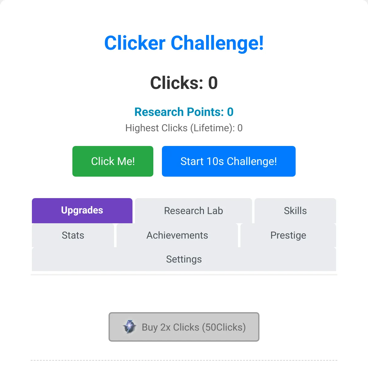 yet another clicking game