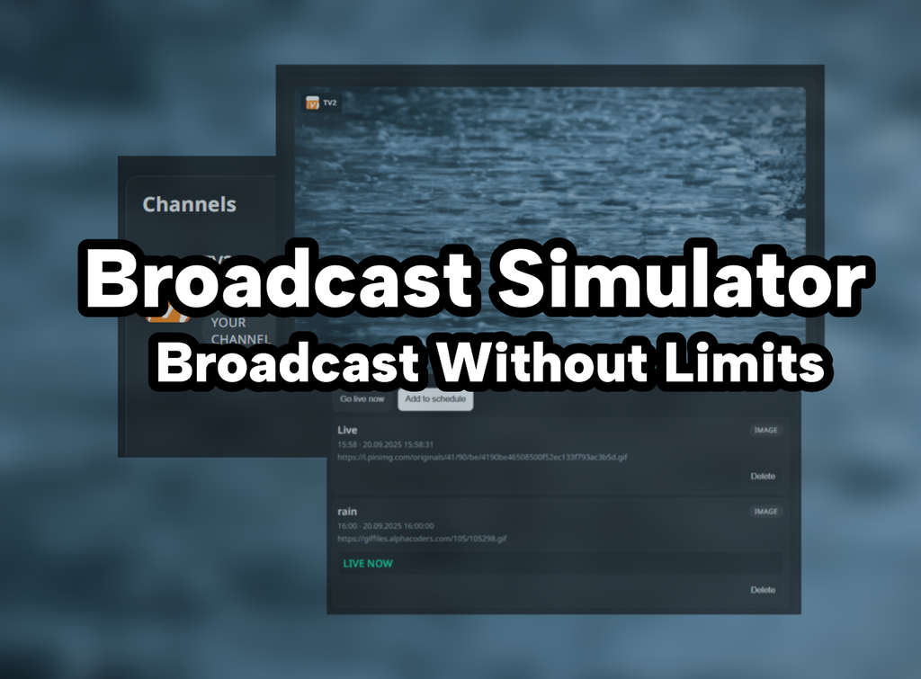 Multiplayer Broadcast Simulator