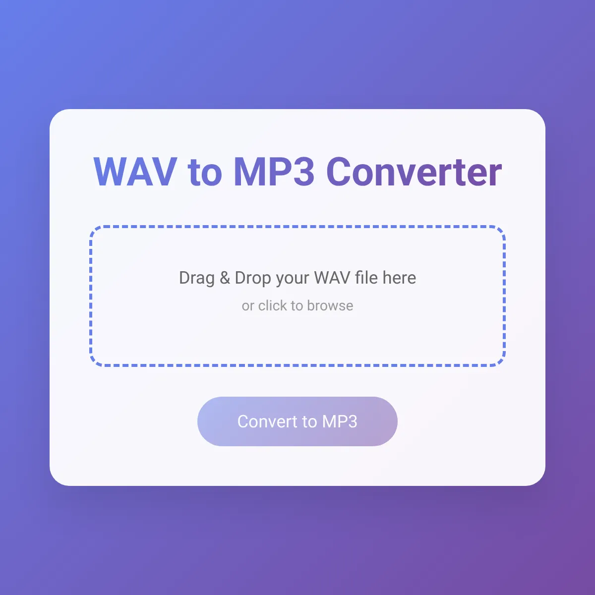 WAV to MP3 Converter