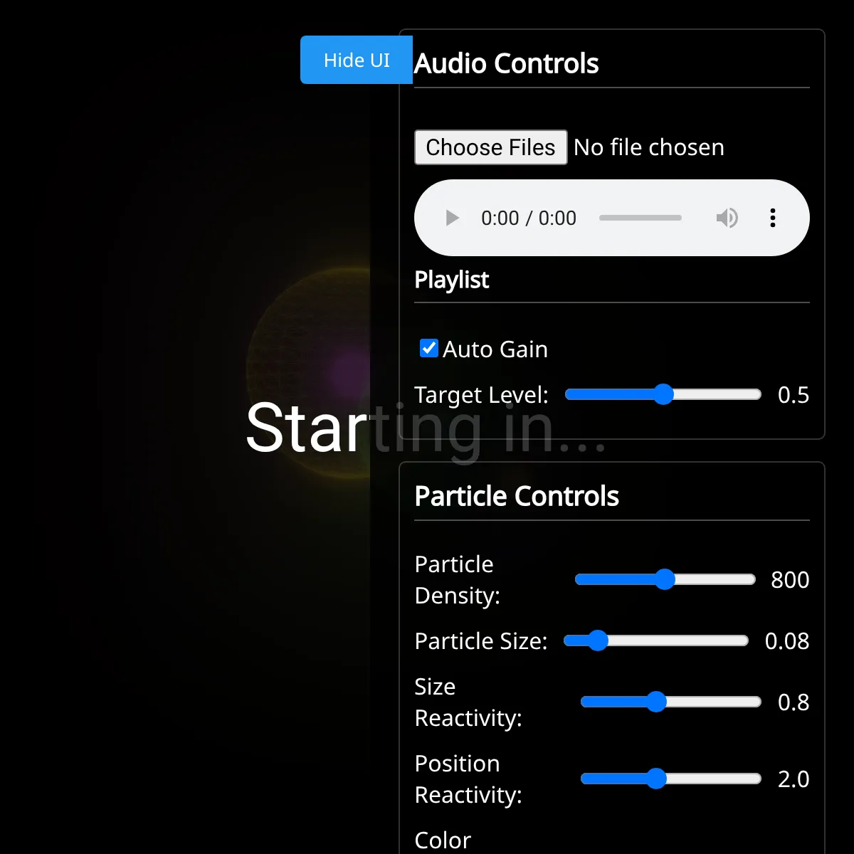 the project is loading