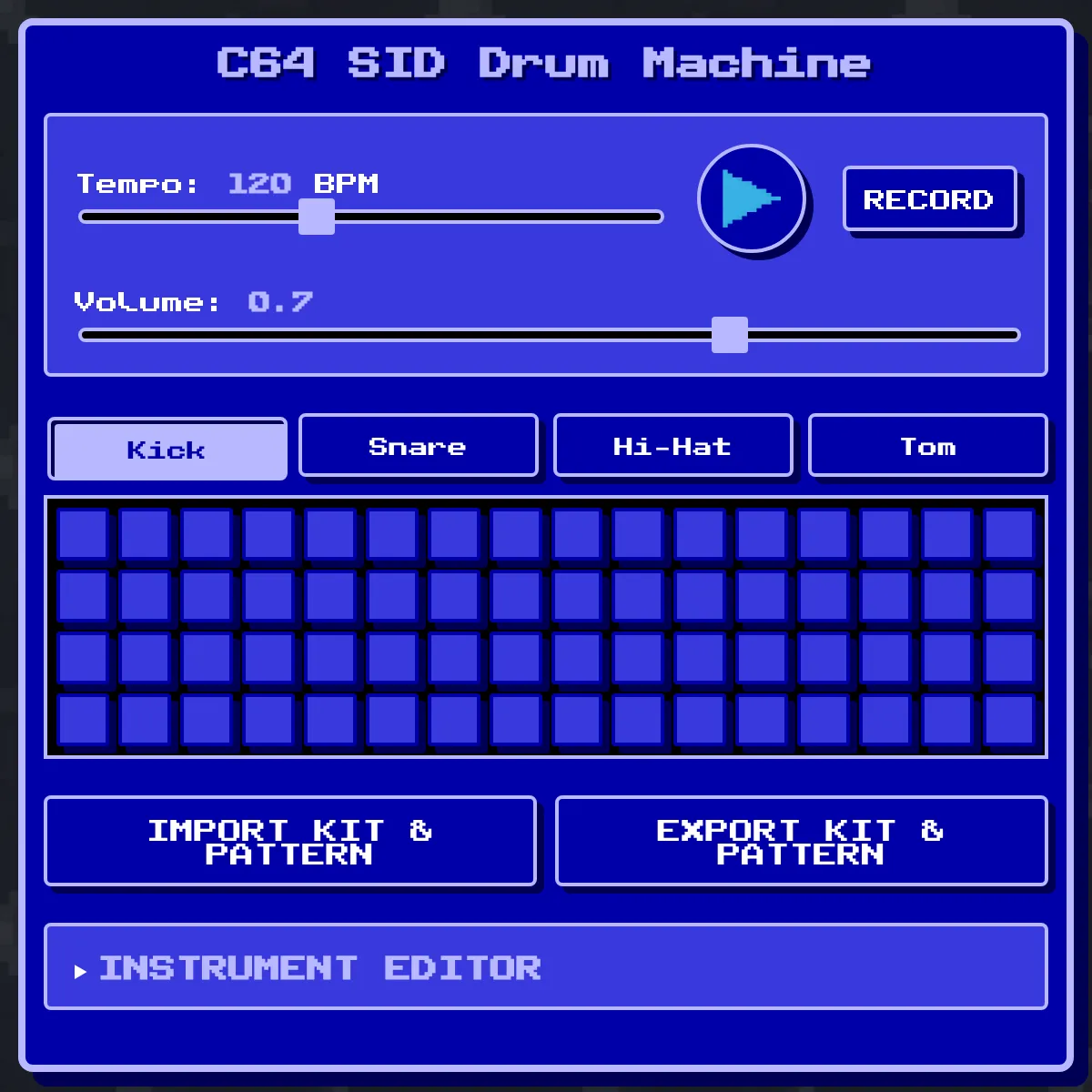 C64 SID Drum Machine