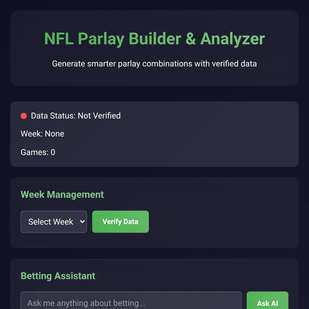 Parlay Builder & Analyzer