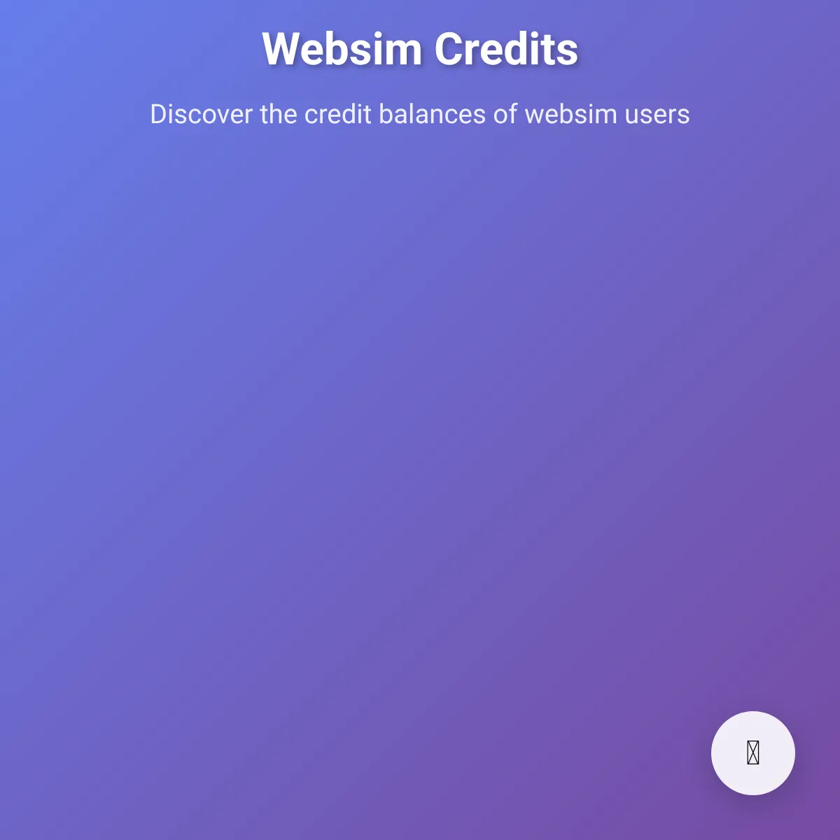 Websim Credits Viewer