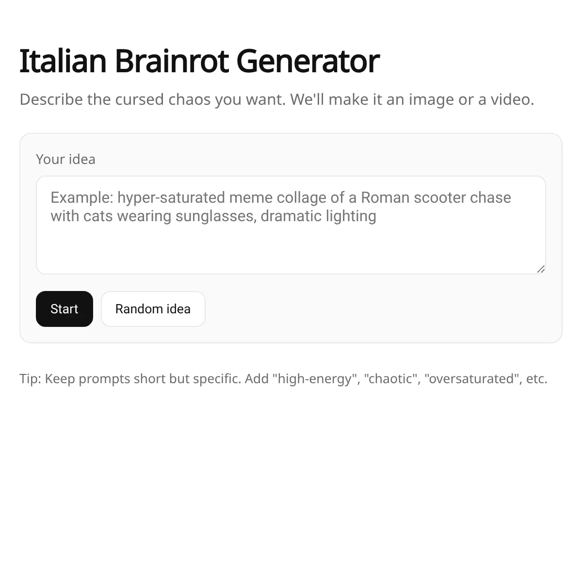 Italian brainrot maker