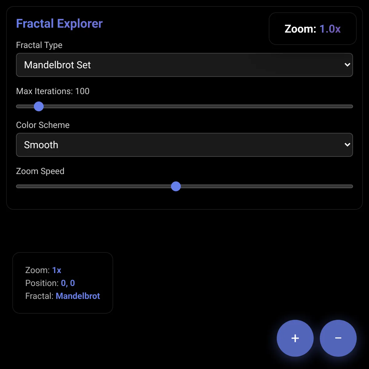 Infinite Fractal Explorer
