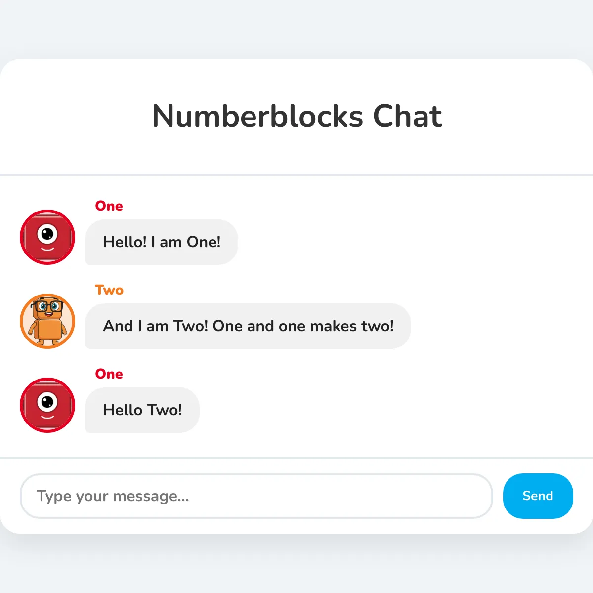 Numberblocks Chat