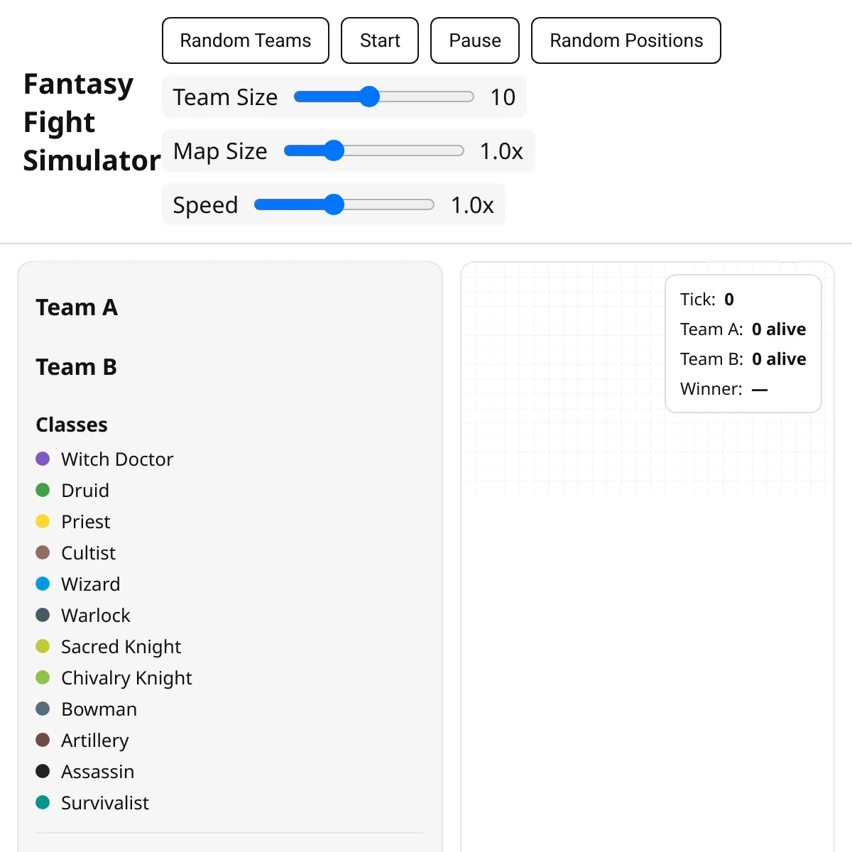 AI Fantasy Fight Simulator