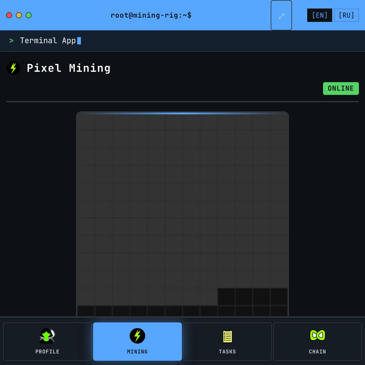 the project is loading