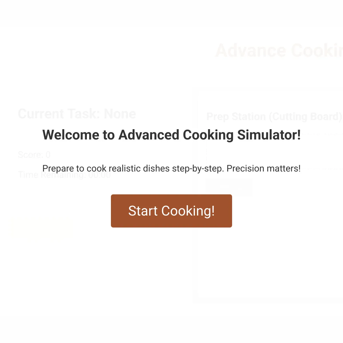 Advance Cooking Simulator